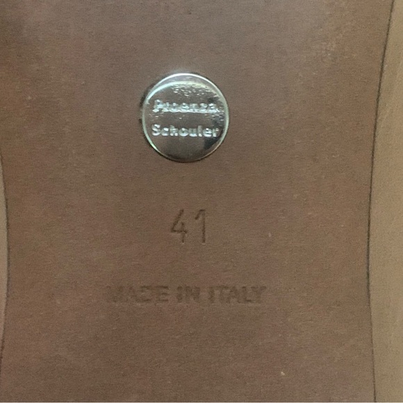 NIB PROENZA SCHOULER Kristie Ballet Flat Brown Square Toe Minimalist Neutral 41 - Picture 6 of 16